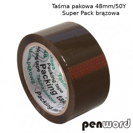TAŚMA PAKOWA 48mm/50Y SUPER PACK BRĄZOWA