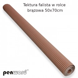 TEKTURA FALISTA W ROLCE BRĄZOWA 50x70cm