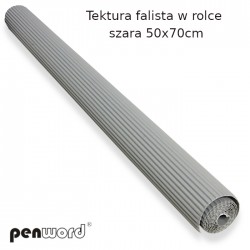 TEKTURA FALISTA W ROLCE SZARA 50x70cm