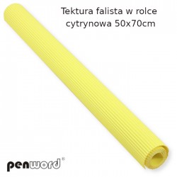 TEKTURA FALISTA W ROLCE CYTRYNOWA 50x70cm