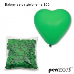 BALONY SERCA ZIELONE - a'100
