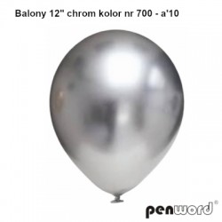 BALONY 12" CHROM KOLOR NR 700 SREBRNY - a'10