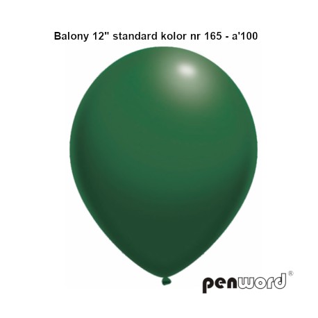 BALONY 12" STANDARD KOLOR NR 165 - a'100